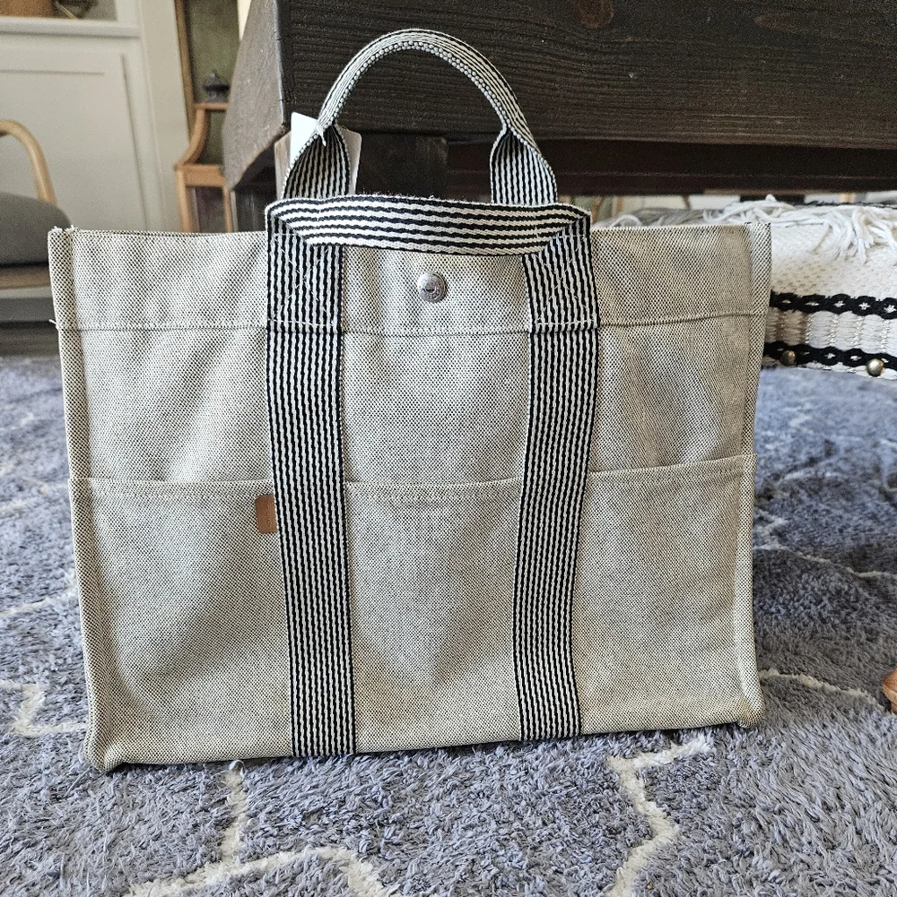 Hermes Canvas Tote Bag - Picture 1 of 9